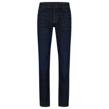 Dunkelblaue Regular-Fit Jeans aus komfortablem Stretch-Denim