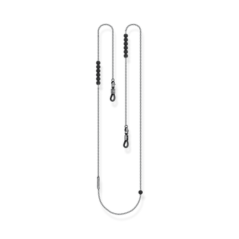 Thomas Sabo Brillenkette mit matt schwarzen Obsidian Beads schwarz EKE003-339-11-L76